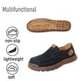 thumbnail image 4 of Mens Casual Non-slip Loafers Outdoor Lightweight Walking Shoes Leather Comfortable Work Shoes Driving Shoes Black 9.5 US, 4 of 7