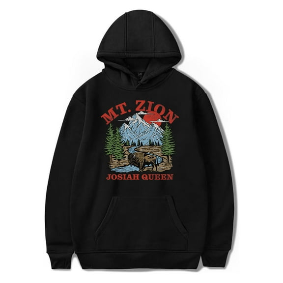 Josiah Queen Mt. Zion Hoodie Unisex Hooded Pullover Sweatshirt Long Sleeve Casual Streetwear Clothes