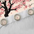 thumbnail image 4 of Manfei Minimal Sakura Black Out Curtains for Girls Women, Wave Tree Curtains Pack of 2 (42x63 Each), Pink Black Beige, 4 of 6