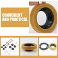 thumbnail image 4 of KONTONTY Compact Simple Toilet Wax Ring Kit Black PP Material Stabilize Toilet, 4 of 6