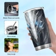 thumbnail image 6 of GZHJMY Dragon Tumbler with Lid & Straw,Reusable Double Wall Stainless Steel Vacuum Insulated Travel Mug,20oz, 6 of 7