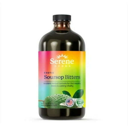 Serene Herbs Soursop Bitters – Traditional Herbal Liquid Supplement, 16 fl oz