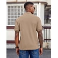 thumbnail image 4 of COOFANDY Mens Polo Shirts Short Sleeve Cotton Pique T-Shirts 2 Buttons Casual Performance Golf Shirts, 4 of 6