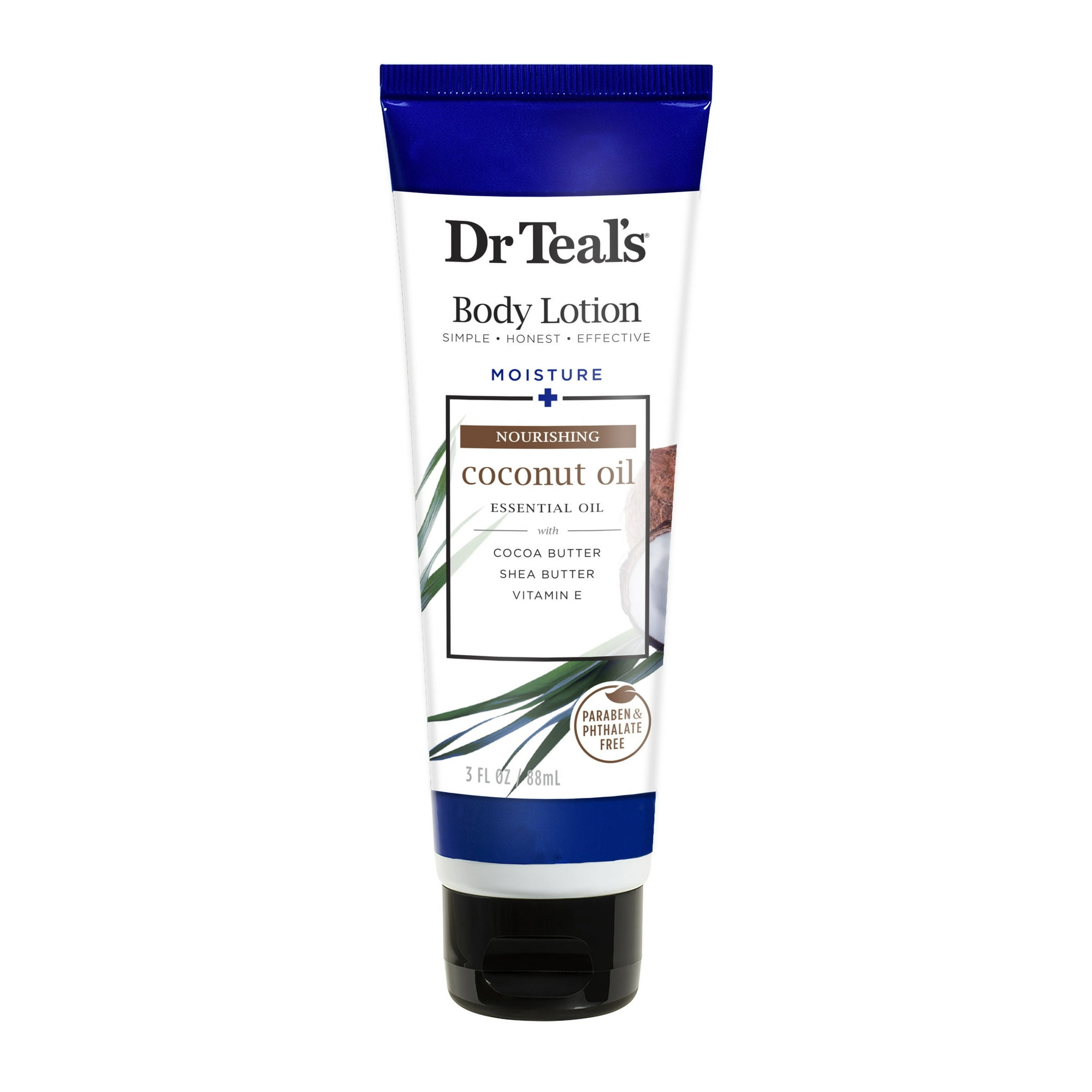 Dr Teal’s Nourish & Protect Body Lotion with Coconut Oil, 24 Hour Moisture, Travel-size, 3 fl oz