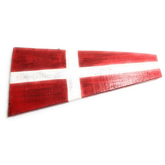 4 Nautical Numerical Flag 12" Wood Plaque - Coastal Decor | #skn160214