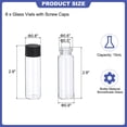 thumbnail image 2 of Uxcell 15ml Clear Glass Vials, 8 Pack Sample Vials with Screw Cap Reagent Media Bottle Leak-Proof, 2 of 5