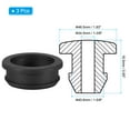 thumbnail image 2 of Grommets de goma Uxcell de 1-5/8 pulgadas, 3 piezas, grommet de sombrero para tapones de agujero de cableado, negro, 2 of 5