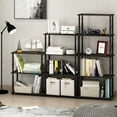 thumbnail image 6 of Furinno 23.6"W x 11.6"D x 57.4"H 5-Shelf Decorative Shelves, Americano and Black, 6 of 6