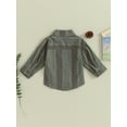 thumbnail image 4 of GXFC Little Boy Button Down Shirt Long Sleeve Lapel Cartoon Striped Pattern T-shirt for Kids Boy 6M 1T 2T 3T 4T 5T ,Spring Fall, 4 of 8