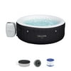 Bestway Miami SaluSpa 4 Person Inflatable Hot Tub with 140 AirJets, Black