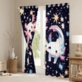 thumbnail image 3 of Feelyou Axolotl Animal Black Out Curtains, Starry Sky Curtains Pack of 2 (42x63 Each), 3 of 6
