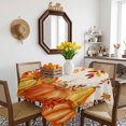 thumbnail image 3 of Thanksgiving Table Cloth Waterproof Tablecloths, Autumn Pumpkin Orange Red Vintage Leaf Tablecloth Dining Table Cover for Kitchen Party Tabletop Outdoor, Square Tablecloth 60x60 Inch, 3 of 9
