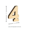 thumbnail image 2 of Essentials By Leisure Arts Arts Wood Letter 1.75" Birch No 4, 2 of 4