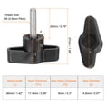 thumbnail image 2 of Uxcell 20 Pieces Wing Knobs M5 x 20mm Tee Stud Knob Thumb Screw Hand Clamping Handle Black, 2 of 6