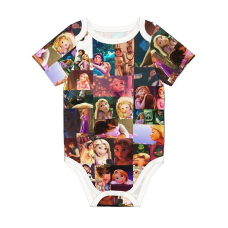 

Rapunzel Jumpsuit Newborn Baby Bodysuit Infant Outfit 0-24Months Kids Short Clothes
