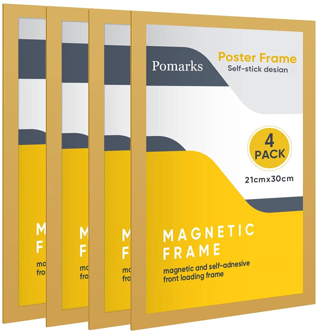 Frame,Pack of 4 Selfadhesive Wall Holder Sign Holder 21x30cm
