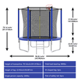 thumbnail image 6 of 8ft 10ft 12ft Trampoline with Basketball Hoop, Netrum Ourdoor 1200 Lbs Trampoline with Enclosure Net & Ladder for Kids & Adults Blue, 6 of 9