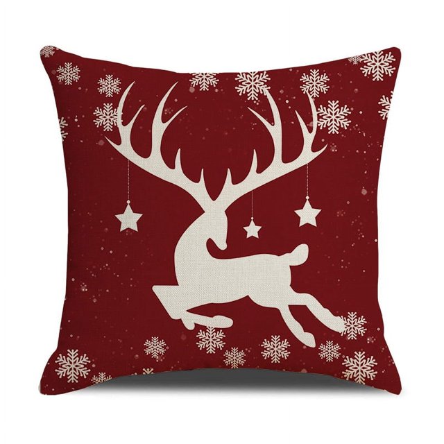 fundas de almohada de Navidad , decoración de Navidad, árbol de Navidad, fundas de almohada bordadas para cama, sofá, cojín de coche(A.)(1 pieza)
