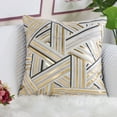 thumbnail image 4 of PiccoCasa 2 Pack Decorative Throw Pillow Covers for Home Office, 18"x18" Strip, 4 of 7