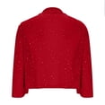 thumbnail image 4 of Womens Trendy Cropped Sequin Jackets Dressy Long Sleeve Short Comfy Cardigan Lightweight Going Out Glitter Sparkling Shrugs Soft Breathable Solid Shirts Beach Vacation Outfits, Red XL, 4 of 4