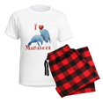 thumbnail image 5 of CafePress - I Love Manatees Women's Light Pajamas - Women's Short Sleeve Print T-Shirt and Pants Light Cotton Pajama Set, 5 of 7