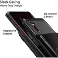 thumbnail image 4 of for Galaxy Note 10 Case [4-Slot Pocket] Wallet Credit Card ID Holder Scratch Resistant Dual Layer Protective Bumper Rugged Rubber Armor Hard Shell Cover for Samsung Galaxy Note 10 Black, 4 of 6