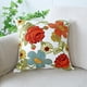 thumbnail image 1 of Funda de almohada bordada de estilo rural para sala de estar, cojín para sofá, plantas pequeñas y frescas, flores, funda de almohada de algodón y poliéster., 1 of 6