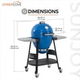 thumbnail image 6 of AmberCove 20 Inch Outdoor BBQ Portable Kamado Charcoal Grill with Smoker, Stainless Steel Removable Grate, and Four 2.5-Inch Lockable Universal Wheels, 6 of 10