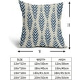 thumbnail image 5 of Blue Boho Pillow Covers 18x18 Set of 2 Bohemian Ethnic Geometric Herringbone Print Decorative Throw Pillows Outdoor Pillowcase Square Linen Farmhouse Cushion Case Decor for Couch Sofa Bed, 5 of 5