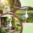 thumbnail image 6 of Goose Garden Statues, Large Porch Goose Statue, 14 Inch White Resin Goose for Front Porch, Garden Statues Animal Figurine Outdoor Decorative for Garden Patio, 6 of 6