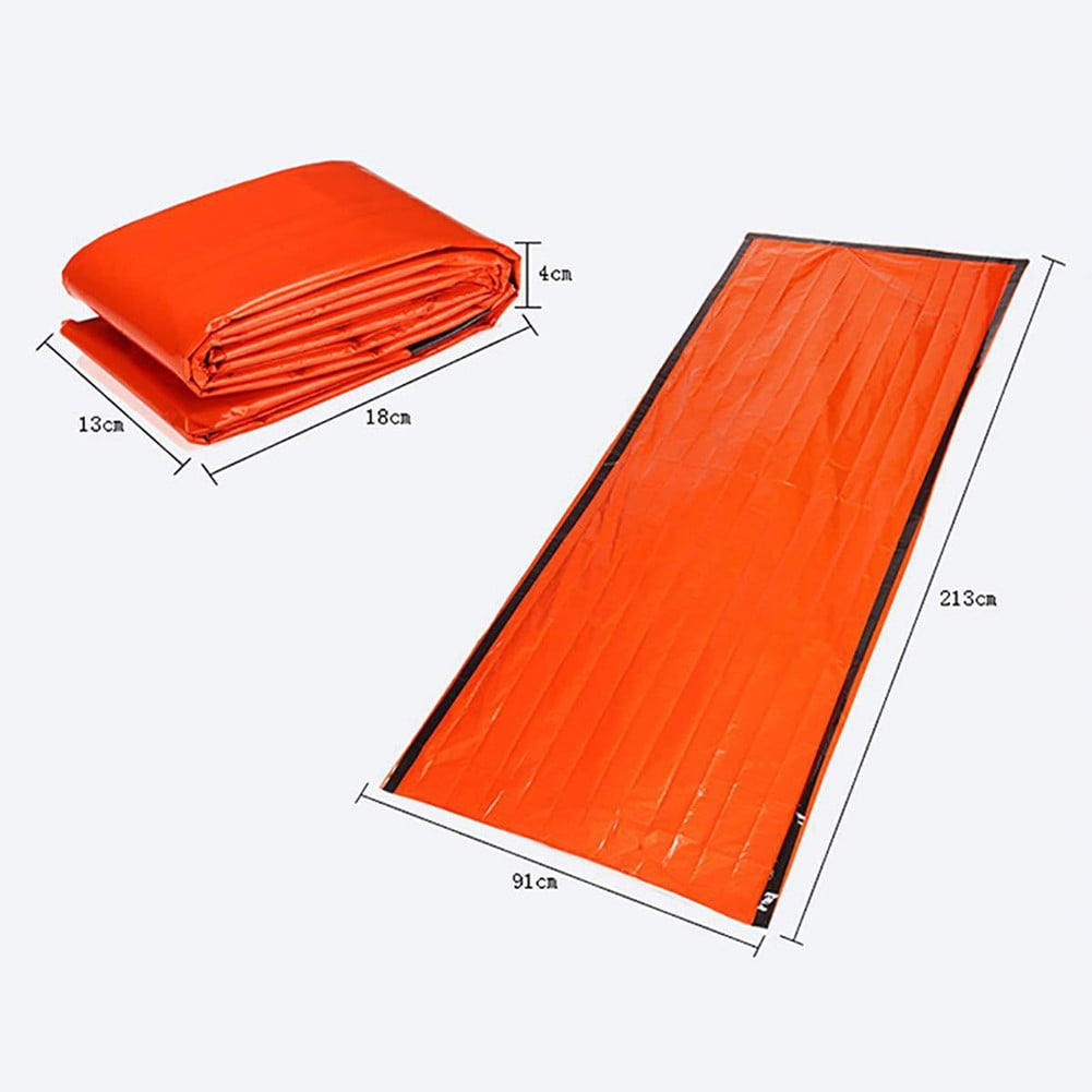 4Pcs Survival Sleeping Bag Camping Thermal Sack Blanket Waterproof Lightweight
