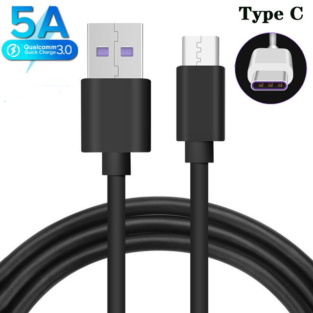 Cable USB C 5A, Cable súper rápido para Huawei Mate 40 50, Cable cargador USB tipo C de carga rápida para Xiaomi 11 10 Pro, Cable USB-C Tan Jianjun unisex