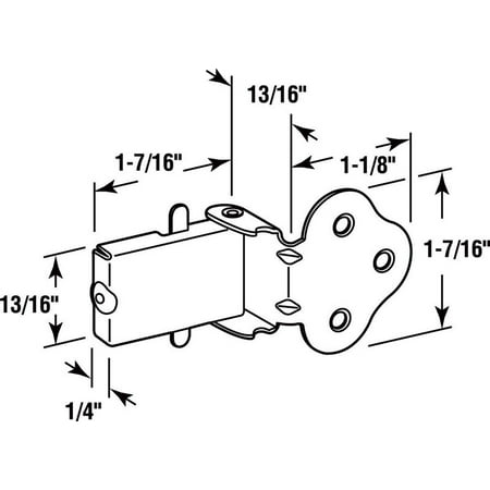 Defender Security U 9926 Double Hung Wood Window Flip Latch, Brass Plated