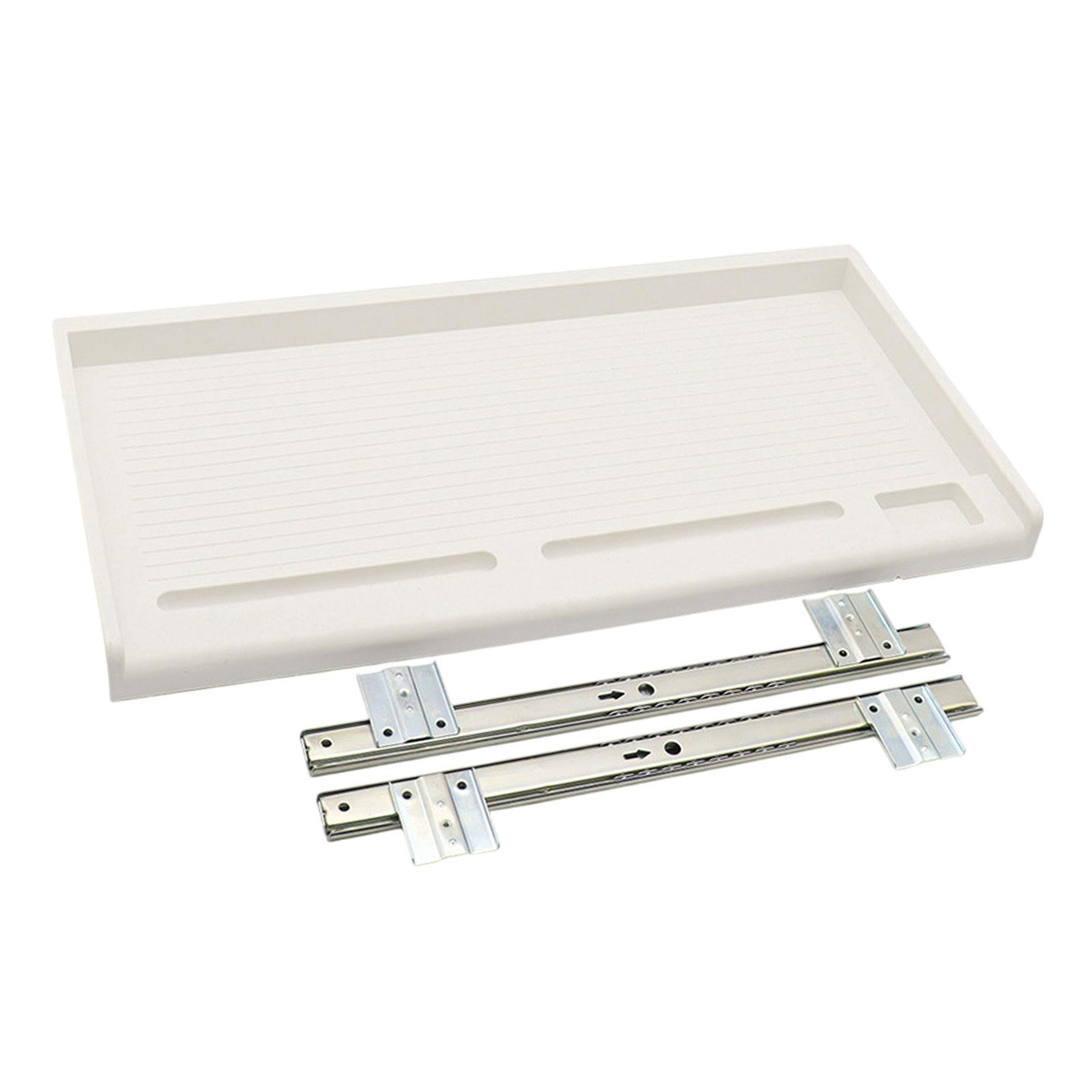 figatia under Desk PC Keyboard Drawer Tray Desktop Extender Replacement Saving Space Push and Pull Smooth 51.5x27cm Keyboard Organizer White 27mm W Rail