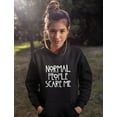 thumbnail image 3 of Normal People Scare Me Women's Hoodie XX-Large Pink, 3 of 6