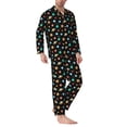 thumbnail image 2 of Fotbe Solar System Planets Space Pijama de Hombre con Estampado de Manga Larga, Conjunto de 2 Piezas, Ropa de Dormir Suave y Cómoda con Bolsillos-Small, 2 of 7