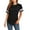 Black summer tops 2023 women, variant on Dyegold Summer Tops for Women 2023, Blouses for Women Dressy Casual Summer Striped Color Block ​Cute Flowy Tops Tunics Round Neck Short Sleeve Henley Shirt