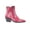 Fuchsia, variant on Forever Western Rhinestone Bootie, Silver, 10