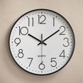 thumbnail image 1 of Reloj de péndulo de pared de 30 cm, reloj de pared de cuarzo, reloj silencioso y silencioso con números de gran tamaño, para sala de estar, dormitorio, oficina, cafetería, restaurante, euro, 1 of 5