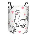 thumbnail image 2 of Balery Alpacas and Hearts Round Laundry Basket with Handles Waterproof Freestanding Laundry Hamper for Clothes Toys in the Dorm and Family-Medium, 2 of 8