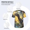 thumbnail image 3 of Hirioo Sunshine Jungle Dinosaur for Men's Baseball T-shirt Shirts Short Sleeve Casual Summer Button Stretch T Shirts,Size S-4XL-XX-Large, 3 of 7