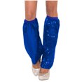 thumbnail image 2 of QLEICOM Leg Warmers,Women Solid Color Leg Warmers with Sequin Details for Stage Performance and Dance Sparkling Boot Cuffs Add Shine To Your Costume and Party Outfits Blue, 2 of 4