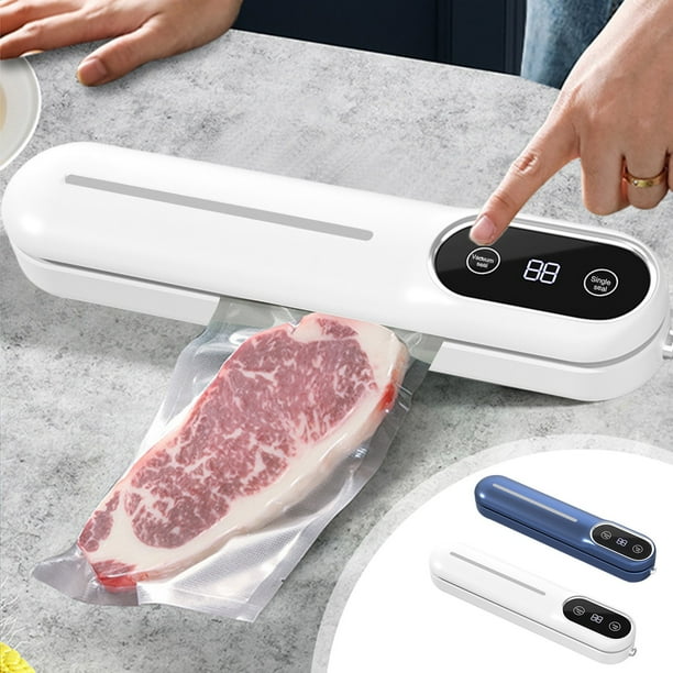 Selladora Al Vacío Automática para Almacenar Alimentos | Modo Seco/Húmedo | Incluye 10 Bolsas de Vacío | Diseño Compacto y Portátil para Usar En La Cocina