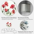 thumbnail image 5 of Designart 'Ancient Red Blooming Poppies' Traditional Circle Metal Wall Art 23x23 - Disc of 23, 5 of 5