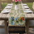 thumbnail image 4 of Farmhouse Flowers Table Runner 90 Inches, Country Spring Botanical Florals Painting Bed Runner Dresser Scarves Tabletop for Indoor Outdoor Parties/Ceremony/Banquet, 13" x 90", 4 of 8