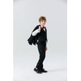thumbnail image 2 of Wehilion Boy Slim Fit Suit Kids Formal Suits for Boys Jacket Vest Pants and Shirt Set,black, 2 of 5