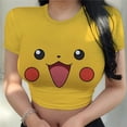thumbnail image 2 of Camiseta Kawaii Y2k para mujer, Top de Anime, camiseta Sexy de Pokémon, moda Harajuku, ropa de Pikachu, Tops cortos de Pikachu qym unisex, 2 of 2