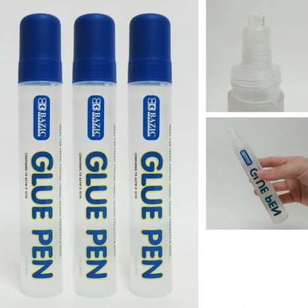 3X Glue Pen Clear Permanent Washable Non Toxic Fabric Adhesive Craft Tool 5.1