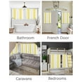 thumbnail image 3 of Lemon Yellow White Gradient Short Blackout Curtains 30 Inch Long Simple Pattern Rod Pocket Kitchen Curtains, 2 Panels Thermal Insulated Room Darkening Drapes for Bedroom, 42"W x 30"L, 3 of 5