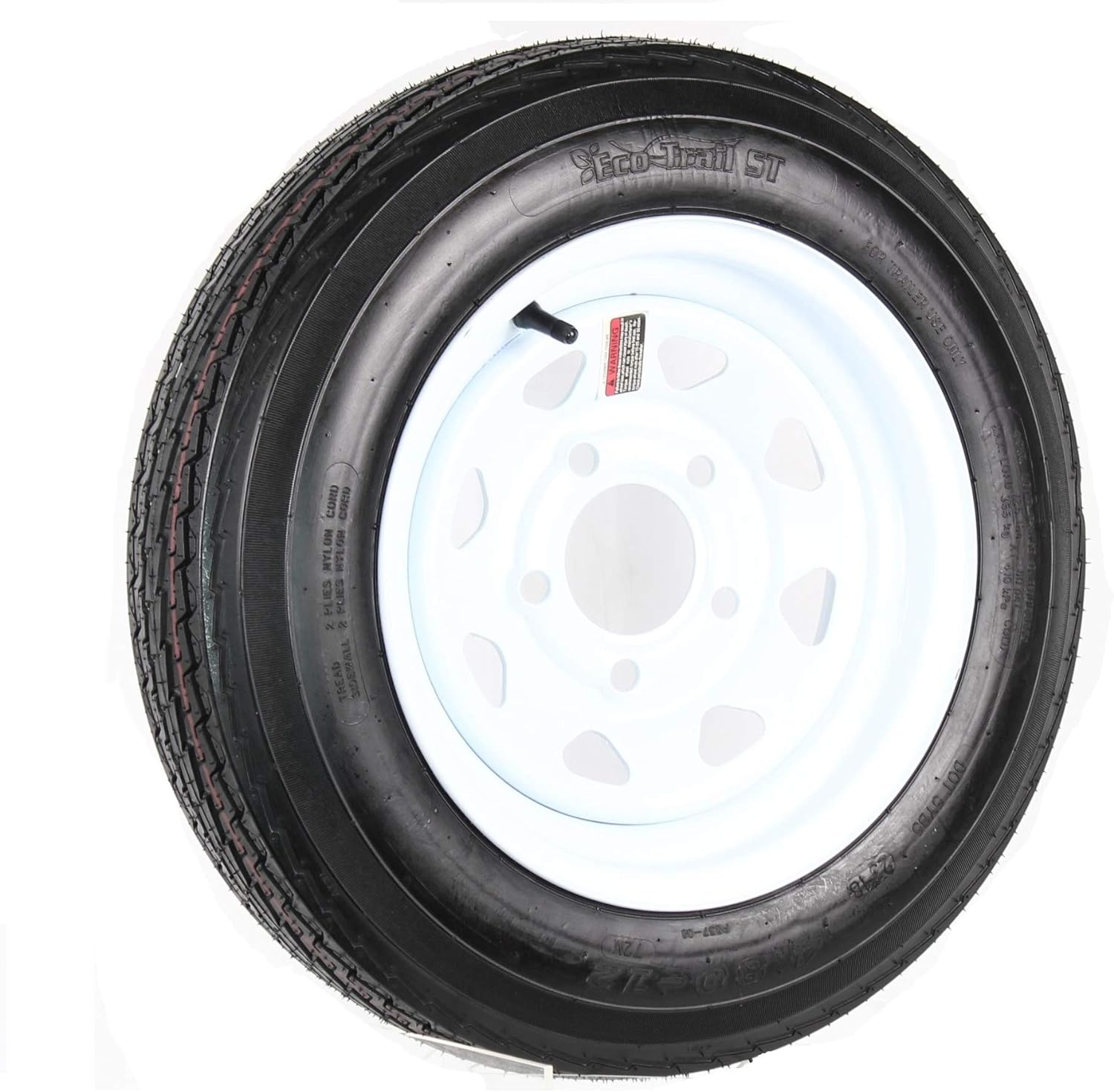 Trailer Tire/Wheel Assembly - 4-Ply Rated/Load Range B - 4.80-12 - 5 Hole Rim 30580